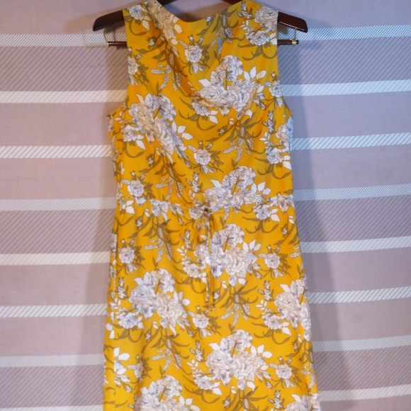 TAHARI ARTHUR S. LEVINE LINED DRESS WITH WAIST BOW - Picture 1 of 8